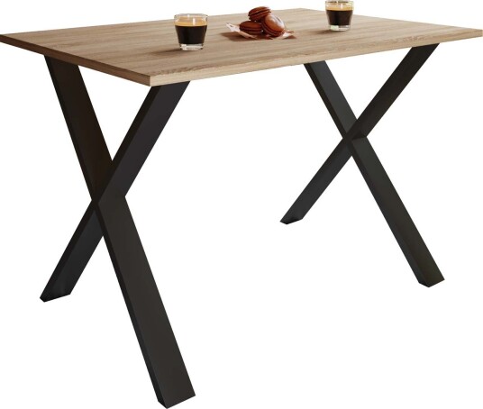 XonaX spisebord 110x50cm eik dekor, svart.