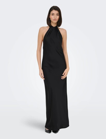 JDY Jdyurba Halterneck Long Dress Wvn Exp Black L JDY Jdyurba Halterneck Long Dress Wvn Exp Black L