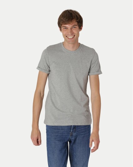 Neutral Organic   Mens Roll Up Sleeve T shirt Grå