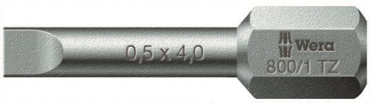 Wera 800/1 TZ 25 mm Bits med 1/4" Sekskantfeste og Torsjonssone for Elektroverktøy