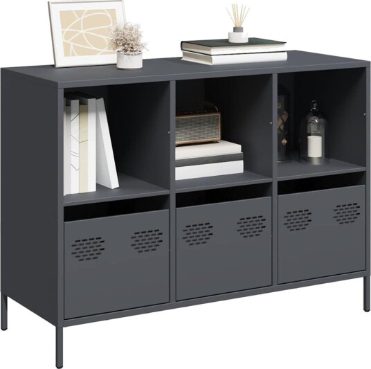 Skjenk antrasitt 101,5x39x73,5 cm kaldvalset stål 8721102931239