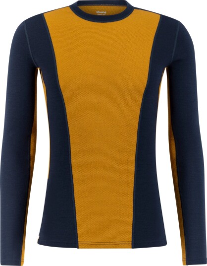 Ulvang Men's Peak Map Crew Baselayer Navy Blue/Cathay Spice XXL