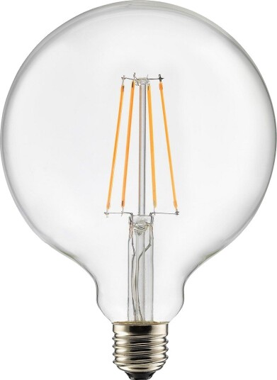 Globen Lighting   Lyskilde E27 LED 3 trinn kan dimmes Globe 125 mm Klar 0,4 7W   Transparent