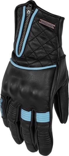 MC-Hansker Rusty Stitches Lilly Dame Svart /PastellBlå XS