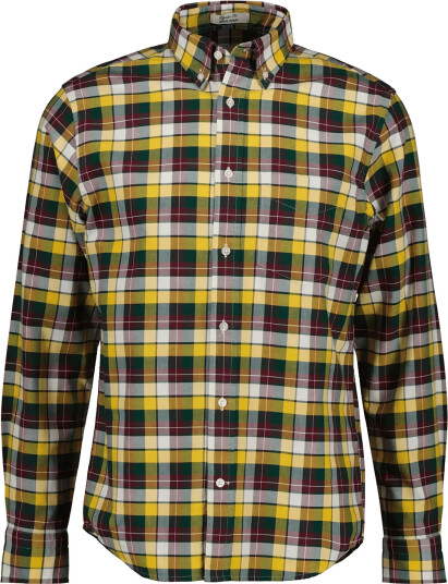 Gant Reg Archive Oxford Check Shirt   Yellow   XL