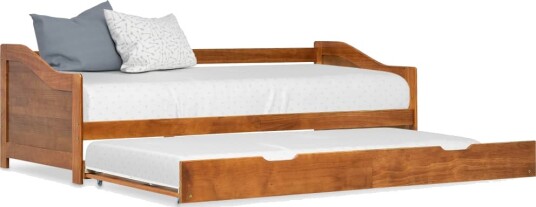 vidaXL Sovesofa uttrekkbar ramme honningbrun furu 90x200 cm