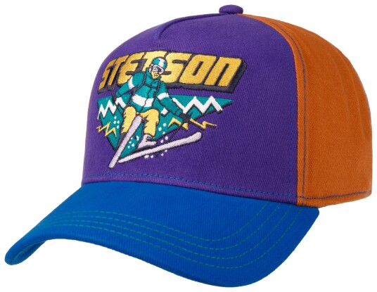 Stetson Ski Trucker Colour Block Cap Blue/Orange/Purple OSFA