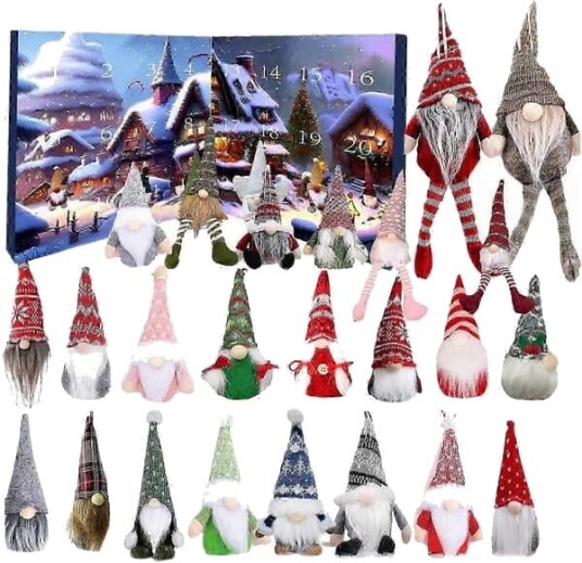 Jule nisse Adventskalender 24 Deler Plysj Nisse Dukke Jule Nedtellingskalender 2024 Nisse Adventskalender Juleferie Hjemmeinnredning