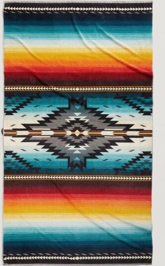Pendleton Oversized Jacquard Spa Towel Saltillo Sunset