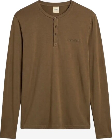 Calvin Klein Modal L/S Henley OLIVE NIGHT L