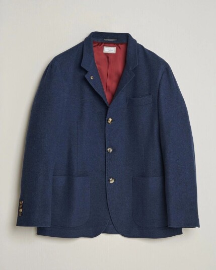 Brunello Cucinelli Cashmere City Jacket Navy