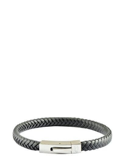 edd. Leather Bracelet Singel   Grey   S 18