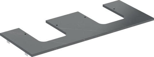 Geberit One 505.175.00.2 Benkeplate Dobbel, Steintøy Svart Geberit One 505.175.00.2 Benkeplate Dobbel, Steintøy Svart