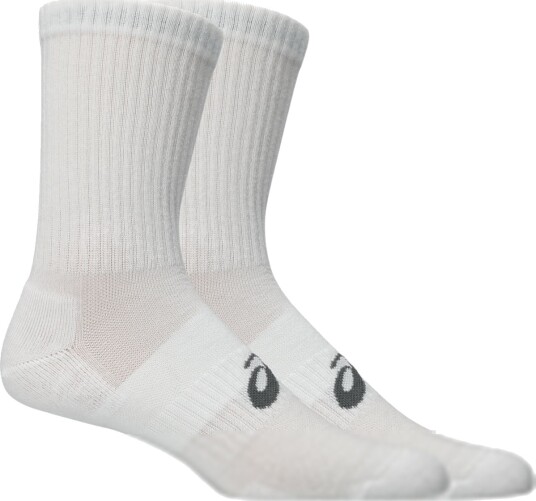 Asics 3 Pack Crew Sock White XL Asics 3 Pack Crew Sock White XL