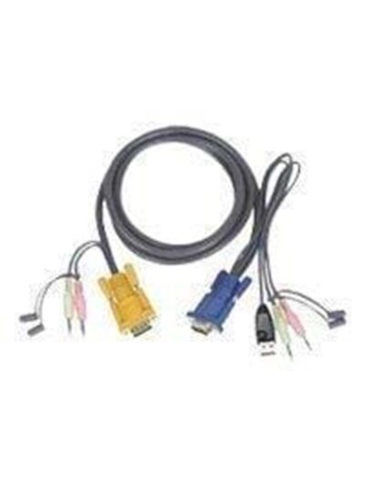 ATEN 2L-5303U KVM USB Kabel 3m med VGA og Lydtilkobling Svart ATEN 2L-5303U KVM USB Kabel 3m med VGA og Lydtilkobling Svart