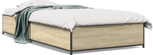Sengeramme sonoma eik 90x200 cm konstruert tre og metall 8721012986381