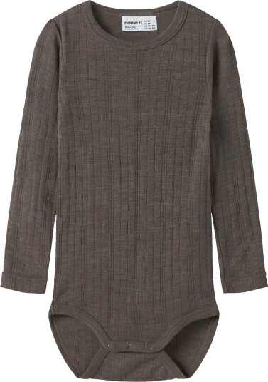 Name It Nmmwang Wool Needle Ls Body Solid   Brown   104