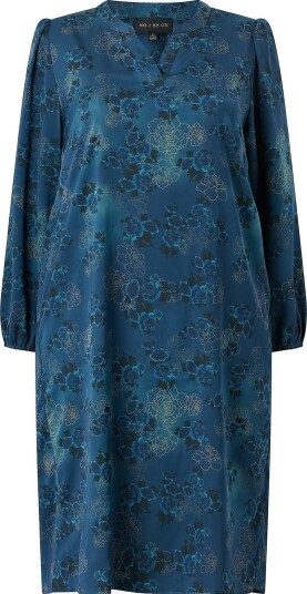 NO. 1 BY OX - Kjole Long Tunic Dress LS w Puff - Blå
