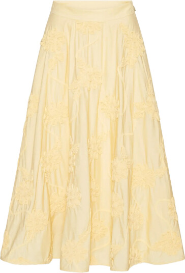 ROTATE Flower Maxi Skirt Yellow 36