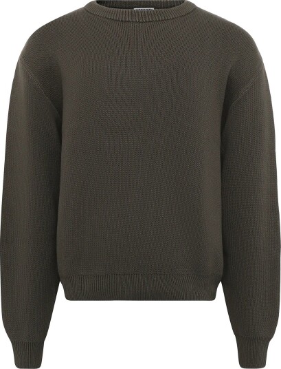 Weekday Regular Knitted Cotton Sweater DARK MOLE M
