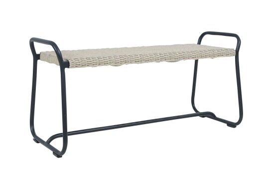 Brafab Midway benk Svart/beige 110 cm Beige