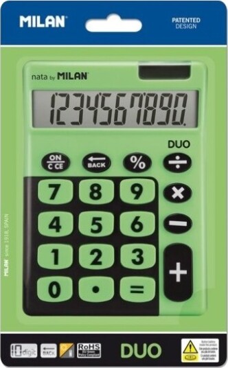Milan Desktop 10 Sifre 1 Linjer Batteri Grønn Milan Desktop 10 Sifre 1 Linjer Batteri Grønn