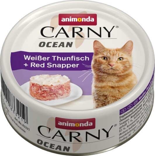 Animonda Carny våtfôr Ocean Hvit tunfisk og rød snapper 12 x 80 g