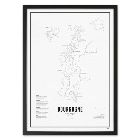 Plakat vinregion Bourgogne 40x50 cm Plakat vinregion Bourgogne 40x50 cm