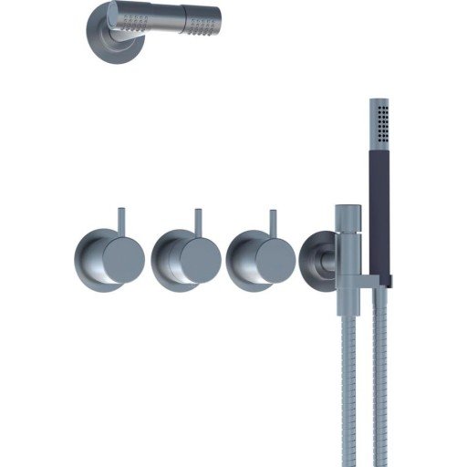 Vola 5471R-081D dusjsett, Børstet krom