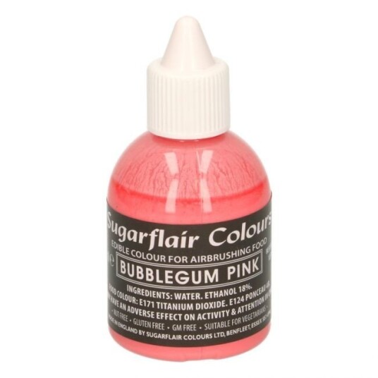 Sugarflair Airbrushfarge Tyggegummirosa 60ml 