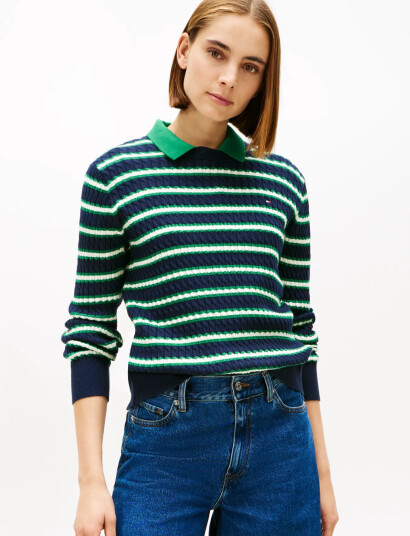 Tommy Hilfiger Co Cable Fine Gg C Nk Ls Sweater Multi/patterned XXXL Tommy Hilfiger Co Cable Fine Gg C Nk Ls Sweater Multi/patterned XXXL