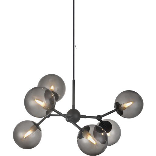 Halo Design Atom Taklampe Large Smoke/ Sort