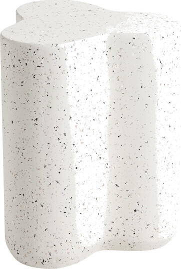 Sidebord utendørs Tellaro 32x37 cm terrazzoeffekt Hvit