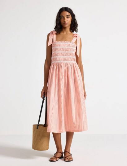 Lindex Midi Dress With Smock   Multi/patterned   L