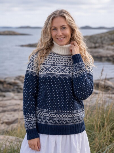 Garnius Setesdal Unisex Genser Indigo