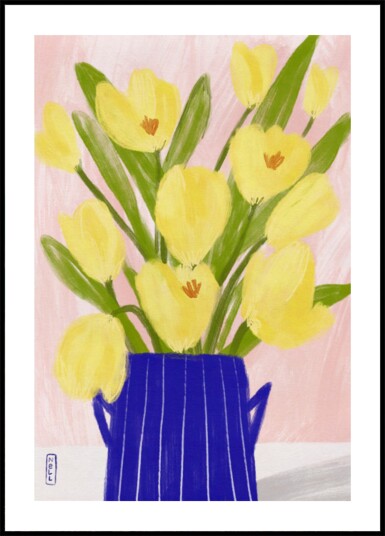 Spring Tulips Blue Vase Plakat / 21x30 Spring Tulips Blue Vase Plakat / 21x30