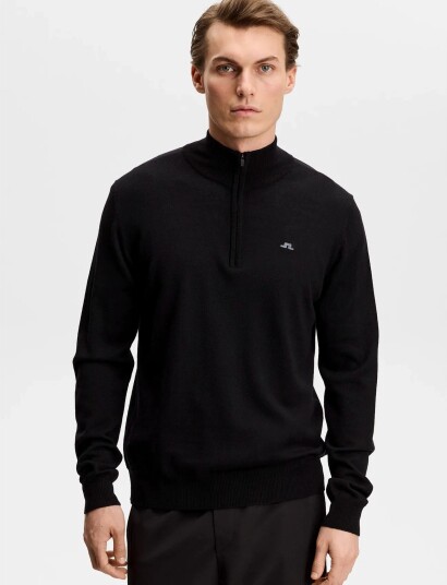 J. Lindeberg Kiyan Quarter Zip Sweater Black XL
