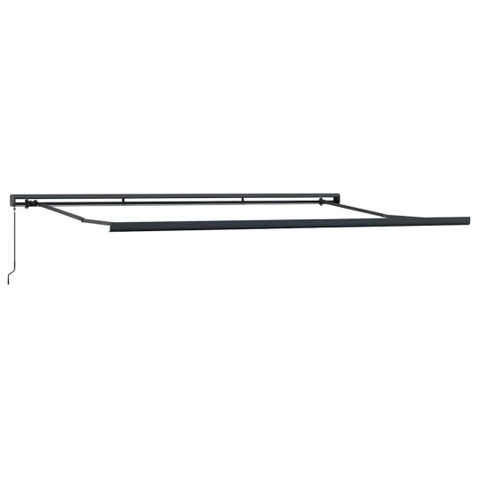 Uttrekkbar markise antrasitt og hvit 5x3 m stoff og aluminium 3216132