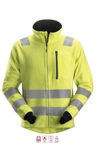 Snickers Workwear 2860 ProtecWork Fleecejakke varsel, gul S, Klær