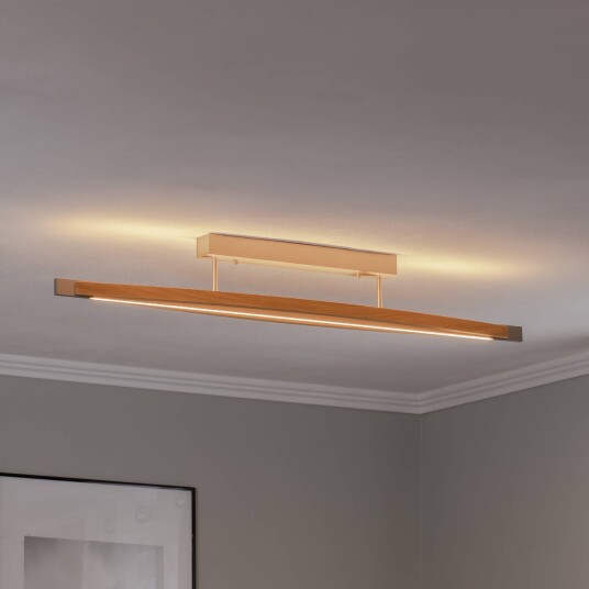 Quitani taklampe Kiera eik/nikkel 38W