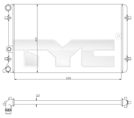 Radiator TYC 702 0033