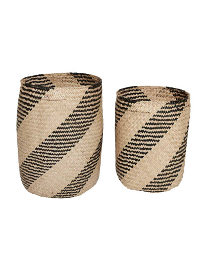 OYOY Living Design Twist Storage Basket - Set Of 2 - Beige - ONE SIZE x 40 OYOY Living Design Twist Storage Basket - Set Of 2 - Beige - ONE SIZE x 40