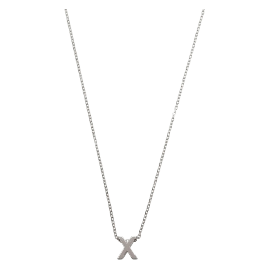 Timi of Sweden Viola Letter Necklace Stainless Steel Silver X