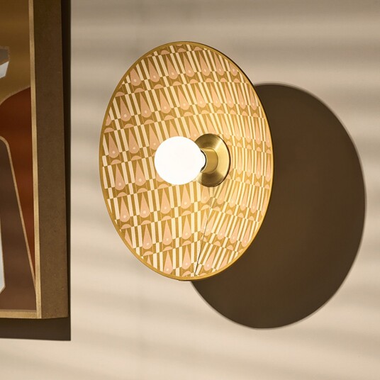 Vegglampe MARKET SET Gatsby dimmbar Beige Stue Stoff / Tekstil Design Beige