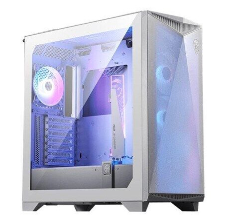 MSI MPG GUNGNIR 300R AIRFLOW Tower Kabinett Hvit med Herdet Glass
