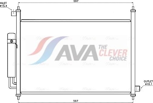 AVA COOLING SYSTEMS HD5338D Kondensator, klimaanlegg
