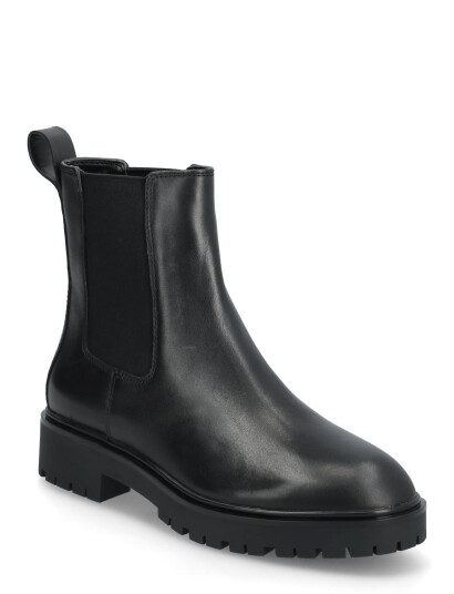 Lauren Ralph Lauren Allyson Burnished Leather Bootie - Black - 37