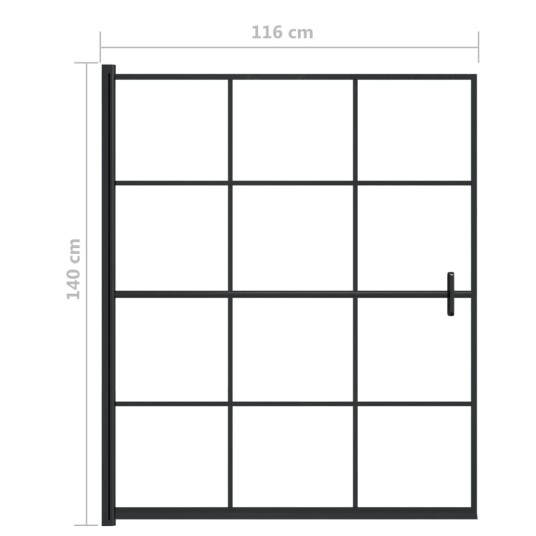 Dusjdør ESG 116x140 cm svart Dusjdør ESG 116x140 cm svart