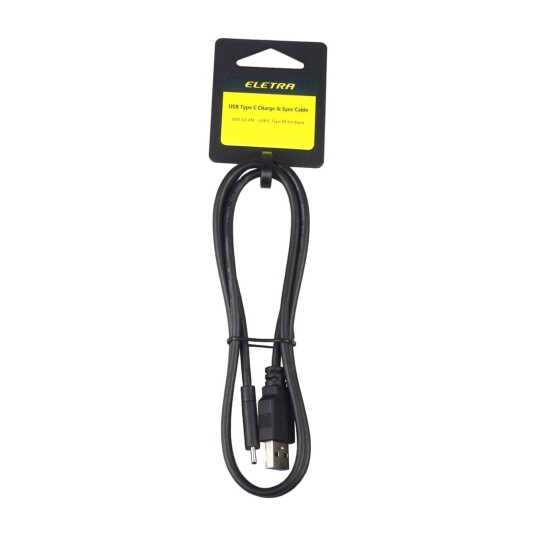 ELETRA USB-USBC CABLE 3.0 1M BK