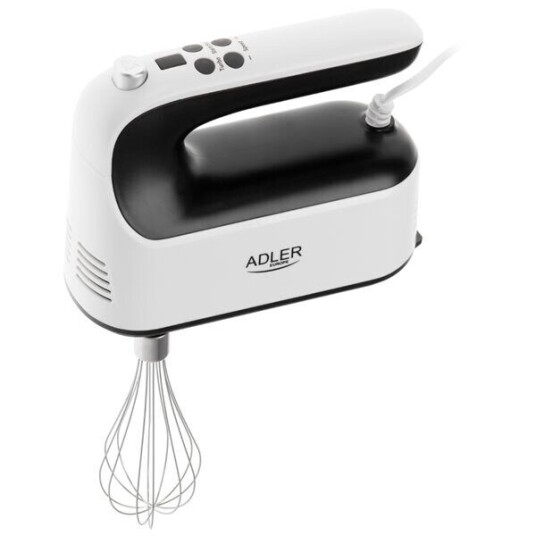 Adler AD4229 Håndmikser 400W med LCD-display og 9 hastigheter Hvit